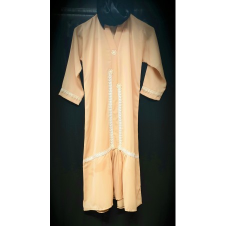 Abaya fille couleur vanille