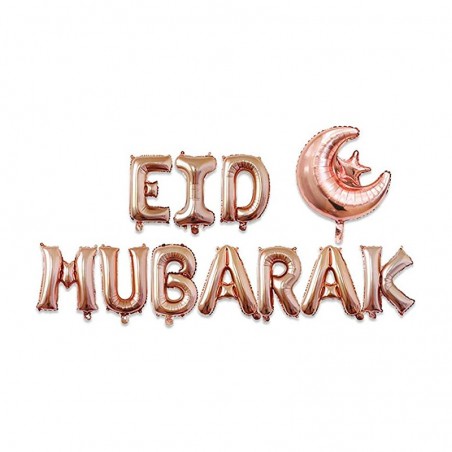 DÉCORATIONS EID MOUBARAK BALLONS EN ALUMINIUM