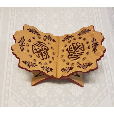 PORTE CORAN EN BOIS LUXE - MARRON - 18 x 30 cm