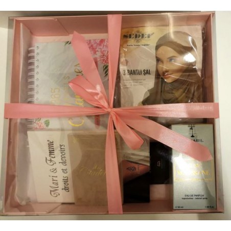 COFFRET MAYSSANE - Coffret cadeau Rose Hijeb soie de médine-