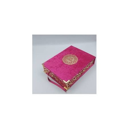 Coffret Fuchsia Velours pour le Coran