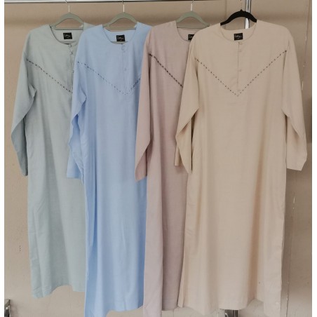 Qamis Homme manches longues style émirati