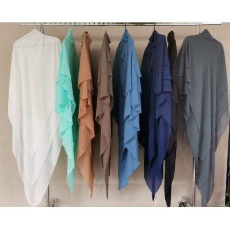 Khimar mousseline 3 voiles