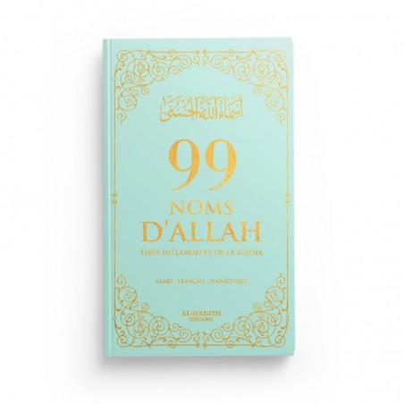 99 NOMS D’ALLAH TIRÉS DU CORAN ET DE LA SUNNA - vert mint - Editions Al-Hadîth