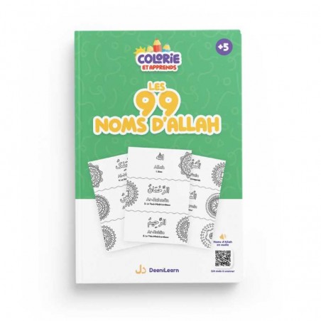 Colorie et Apprends : Les 99 Noms d'Allah + audio inclus