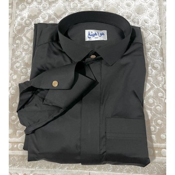 Qamis Saoudien  Noir  avec...