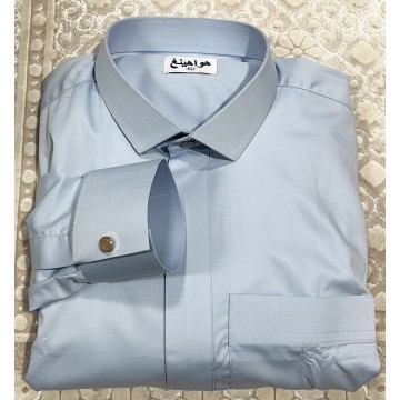 Qamis Bleu Claire -- Homme