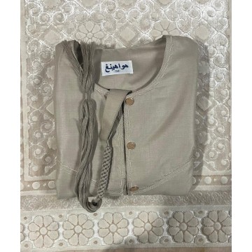 Qamis Emirati Beige -- Homme
