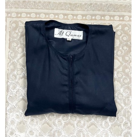 Qamis manches courtes Bleu Marine -- Homme