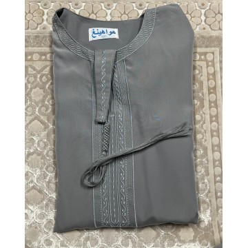 Qamis Emirati Gris -- Homme