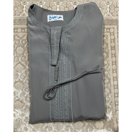 Qamis Emirati Gris -- Homme