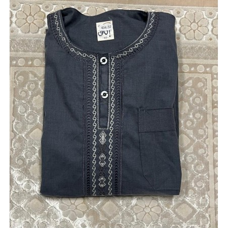 Qamis  Emirati Bleu Jean -- Homme