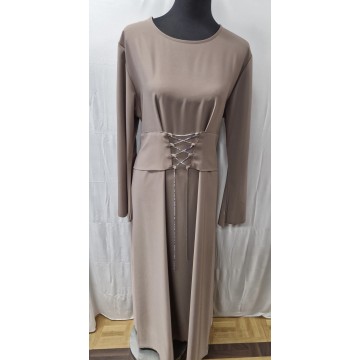 Abaya avec ceinture brillante