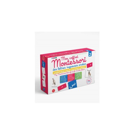 Mon coffret Montessori des lettres rugueuses arabes 2, (Dès 3 ans)