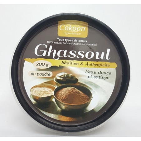 Ghassoul en poudre 100% naturel COKOON 200 gr