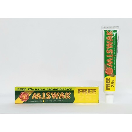 Dentifrice Dabur Miswak Herbal 50gr + 25gr gratuit