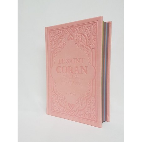 Le Noble Coran Français-Arabe-Phonétique luxe couverture cuir (ARC-EN-CIEL)