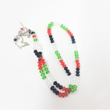 Chapelet  Cristal 99  perles MUTLICOLORES