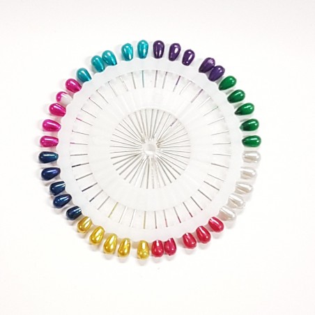Rond d'épingles couleurs pour hijab forme goutte