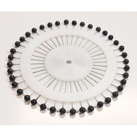 Rond d'épingles noires rondes pour hijab
