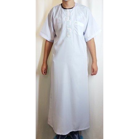 Qamis long avec manches courtes